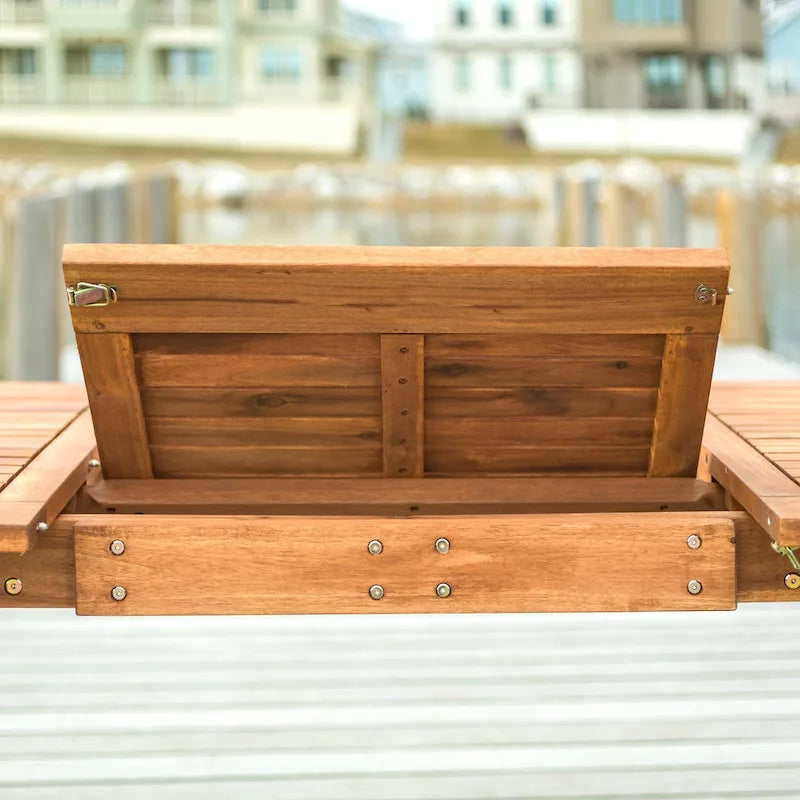 Ensemble de salle à manger d'extérieur 6 pièces en bois d'acacia Middlebrook Galveston