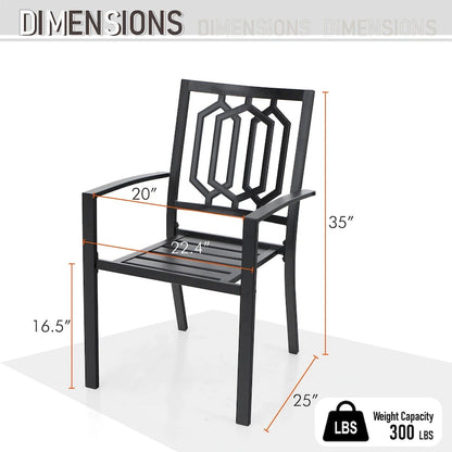 Ensemble de salle à manger d'extérieur MAISON ARTS 7/9 pièces avec table à manger rectangulaire extensible en métal et 6/8 chaises de salle à manger
