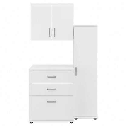 Ensemble de rangement modulaire 3 pièces de 44 W avec étagères et armoires, organisateur de bureau moderne
