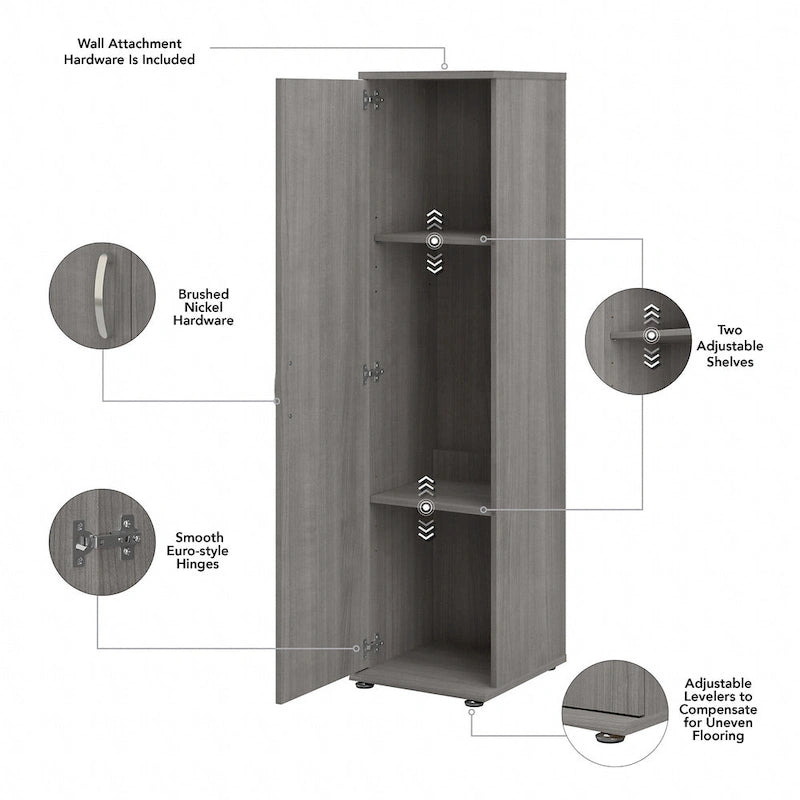 Ensemble de rangement modulaire 3 pièces de 44 W avec étagères et armoires, organisateur de bureau moderne