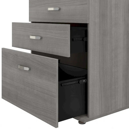 Ensemble de rangement modulaire 3 pièces de 44 W avec étagères et armoires, organisateur de bureau moderne