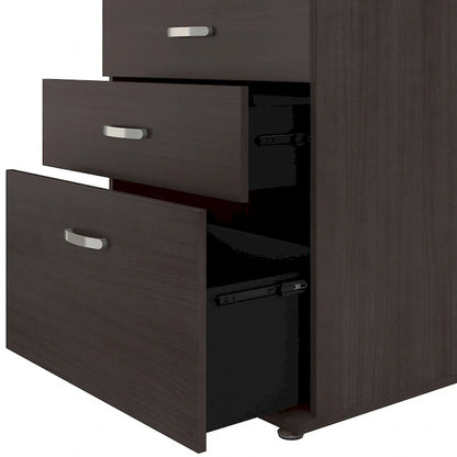 Ensemble de rangement modulaire 3 pièces de 44 W avec étagères et armoires, organisateur de bureau moderne