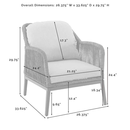 Ensemble de conversation extérieur 4 pièces en osier Haven – 85P x 143L x 29,75H