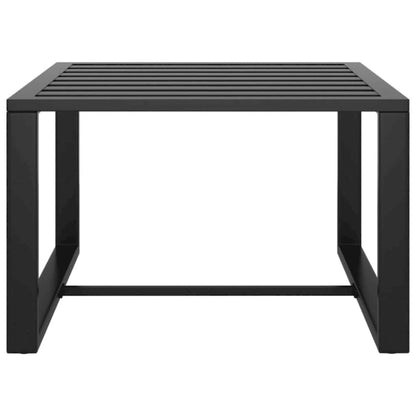 vidaXL Salon de jardin modulaire d'extérieur avec table en aluminium anthracite - 27,6 x 27,6 x 25,4