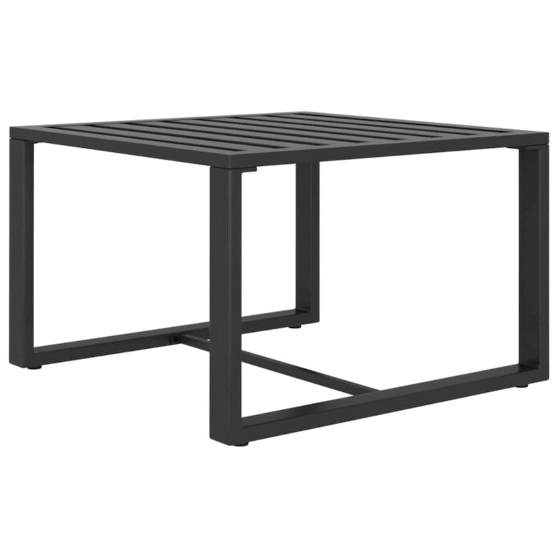 vidaXL Salon de jardin modulaire d'extérieur avec table en aluminium anthracite - 27,6 x 27,6 x 25,4