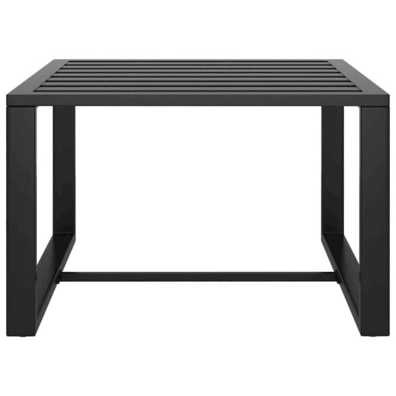 vidaXL Salon de jardin modulaire d'extérieur avec table en aluminium anthracite - 27,6 x 27,6 x 25,4