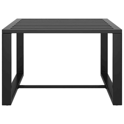 vidaXL Salon de jardin modulaire d'extérieur avec table en aluminium anthracite - 27,6 x 27,6 x 25,4