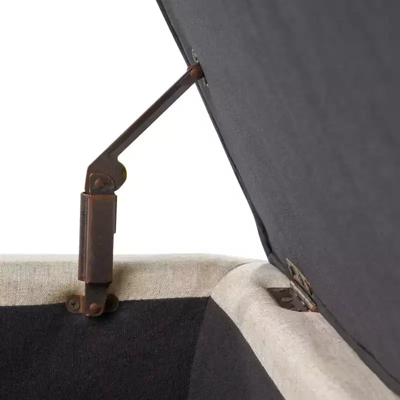 Christopher Knight Home Pouf de rangement capitonné Wendover en pin avec pieds en bouleau