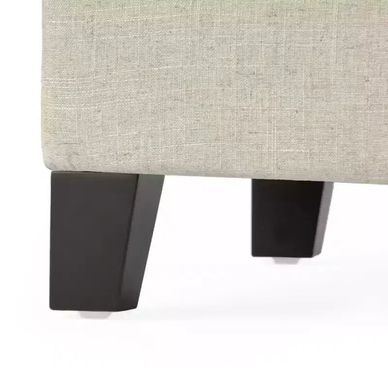 Christopher Knight Home Pouf de rangement capitonné Wendover en pin avec pieds en bouleau