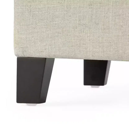 Christopher Knight Home Pouf de rangement capitonné Wendover en pin avec pieds en bouleau