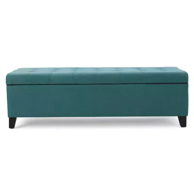 Christopher Knight Home Pouf de rangement capitonné Wendover en pin avec pieds en bouleau