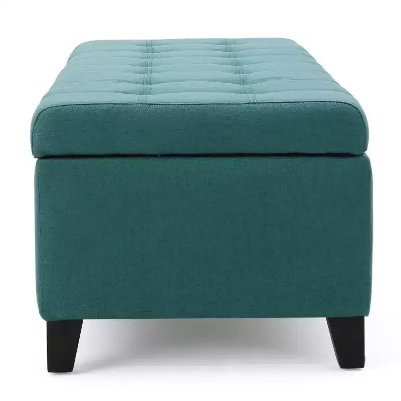 Christopher Knight Home Pouf de rangement capitonné Wendover en pin avec pieds en bouleau