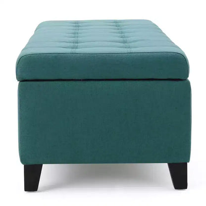 Christopher Knight Home Pouf de rangement capitonné Wendover en pin avec pieds en bouleau