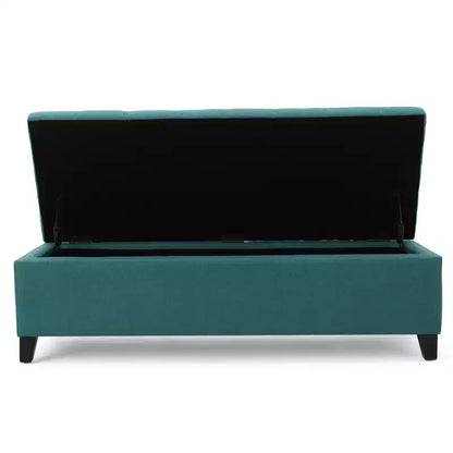 Christopher Knight Home Pouf de rangement capitonné Wendover en pin avec pieds en bouleau