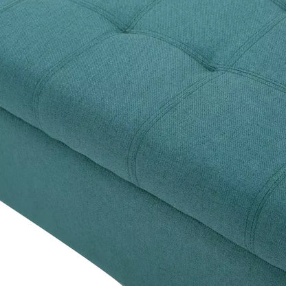 Christopher Knight Home Pouf de rangement capitonné Wendover en pin avec pieds en bouleau