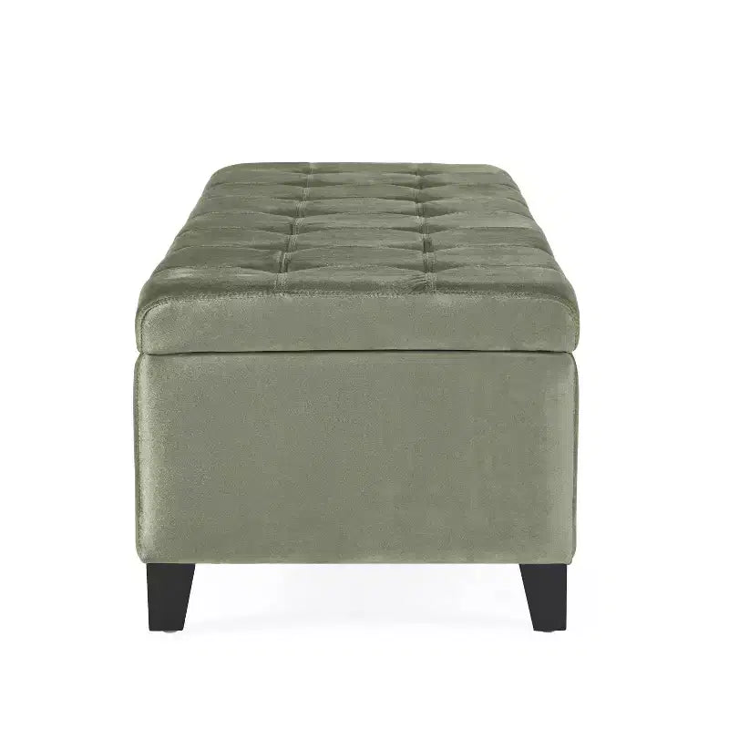 Christopher Knight Home Pouf de rangement capitonné Wendover en pin avec pieds en bouleau
