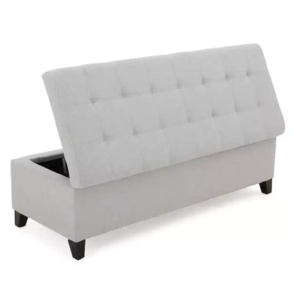 Christopher Knight Home Pouf de rangement capitonné Wendover en pin avec pieds en bouleau