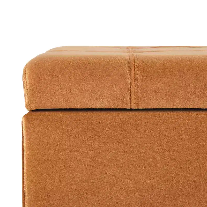 Christopher Knight Home Pouf de rangement capitonné Wendover en pin avec pieds en bouleau