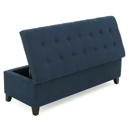Christopher Knight Home Pouf de rangement capitonné Wendover en pin avec pieds en bouleau