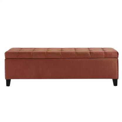 Christopher Knight Home Pouf de rangement capitonné Wendover en pin avec pieds en bouleau