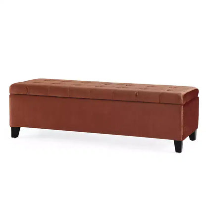 Christopher Knight Home Pouf de rangement capitonné Wendover en pin avec pieds en bouleau