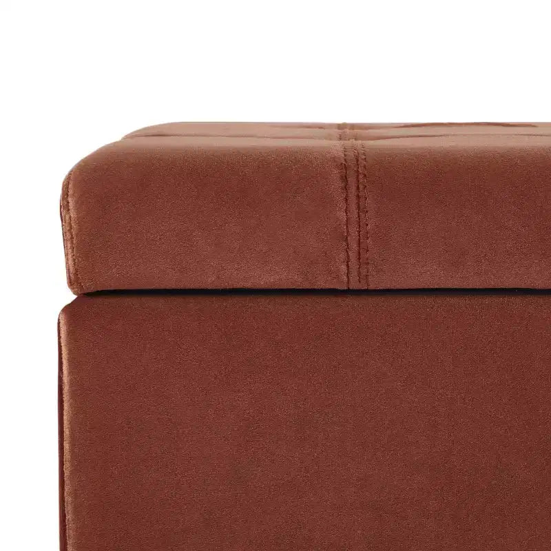 Christopher Knight Home Pouf de rangement capitonné Wendover en pin avec pieds en bouleau