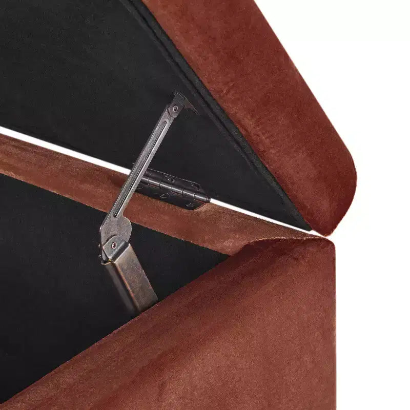 Christopher Knight Home Pouf de rangement capitonné Wendover en pin avec pieds en bouleau