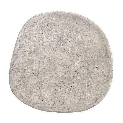 Table basse ronde d'extérieur en béton Classic Home Britney de 42 pouces - 42Lx42Px18H