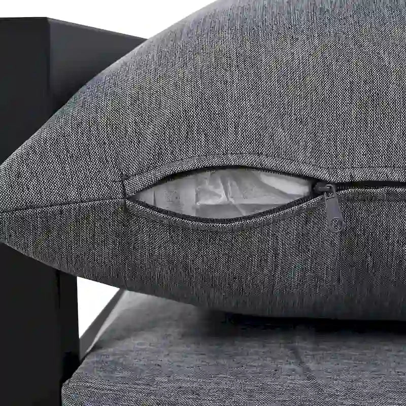 Ensemble de canapé d'extérieur 4 pièces en acier de style U multi-personnes, avec table basse et coussin