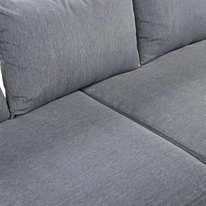 Ensemble de canapé d'extérieur 4 pièces en acier de style U multi-personnes, avec table basse et coussin
