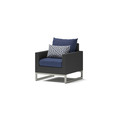 Ensemble de conversation Milo Espresso 5 pièces avec fauteuils de club de patio extérieurs Sunbrella