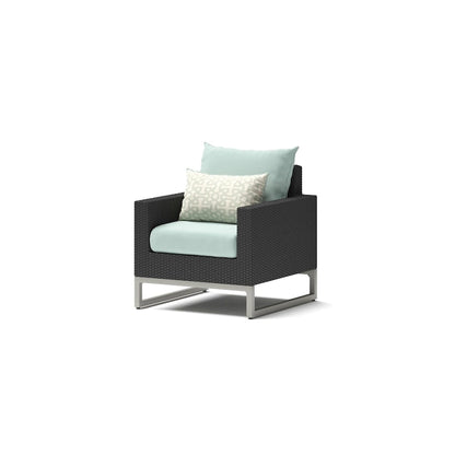 Ensemble de conversation Milo Espresso 5 pièces avec fauteuils de club de patio extérieurs Sunbrella
