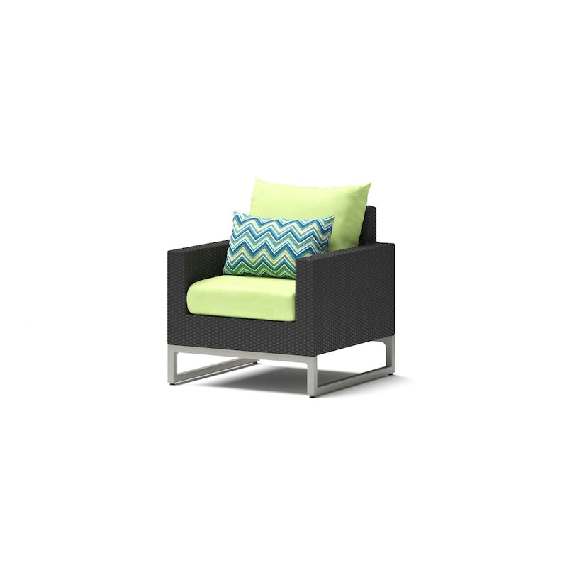 Ensemble de conversation Milo Espresso 5 pièces avec fauteuils de club de patio extérieurs Sunbrella