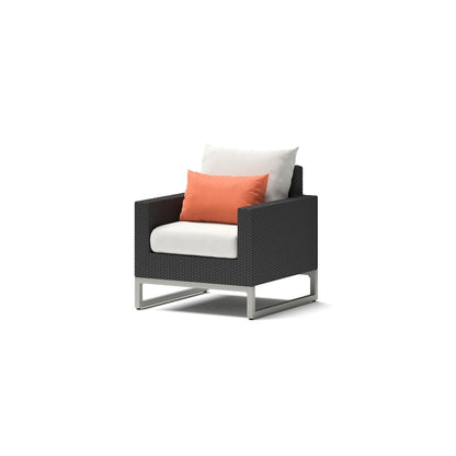 Ensemble de conversation Milo Espresso 5 pièces avec fauteuils de club de patio extérieurs Sunbrella