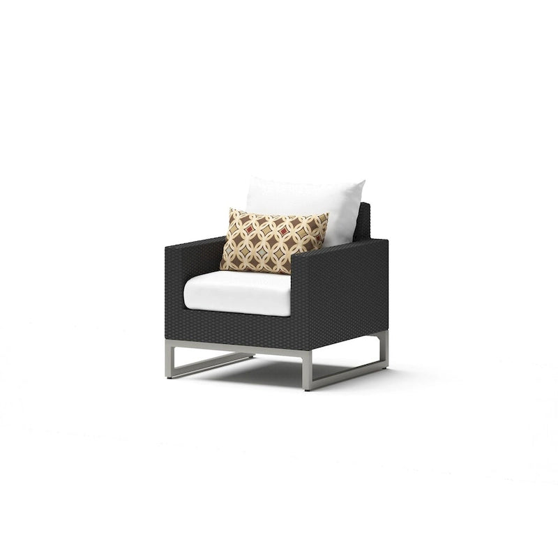 Ensemble de conversation Milo Espresso 5 pièces avec fauteuils de club de patio extérieurs Sunbrella