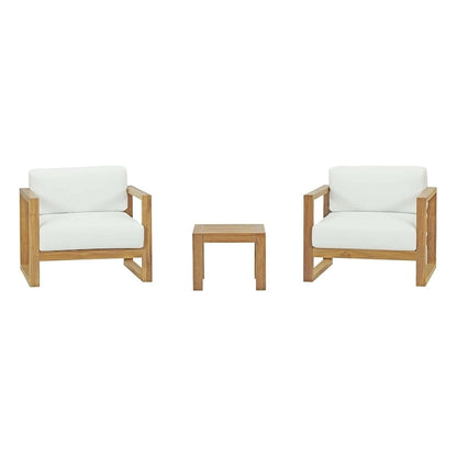 Upland 3 Piece Outdoor Patio Teak Set