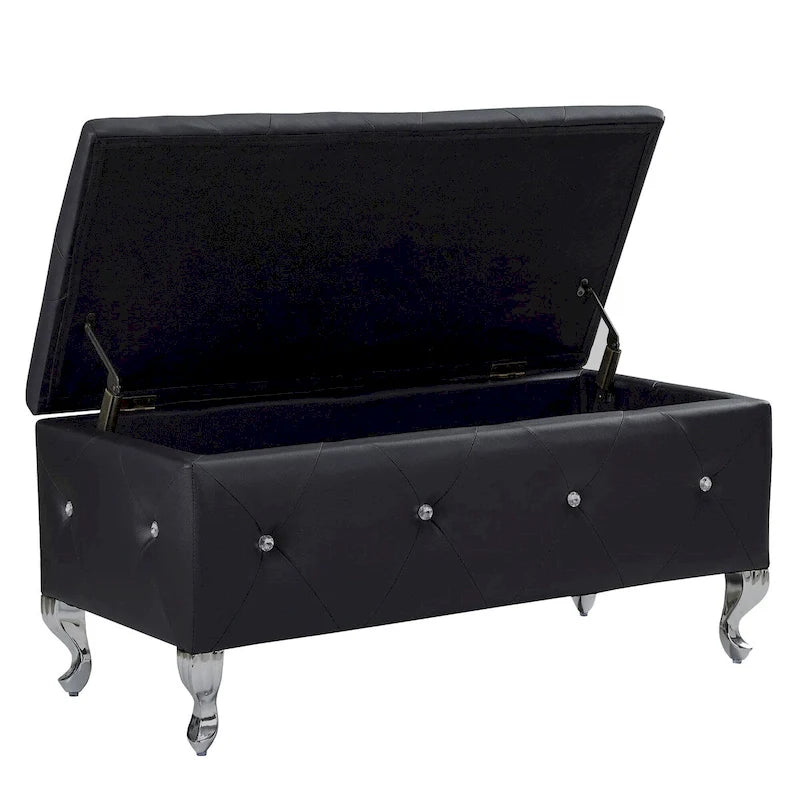 Banc de rangement rembourré pour chambre à coucher, salon, entrée