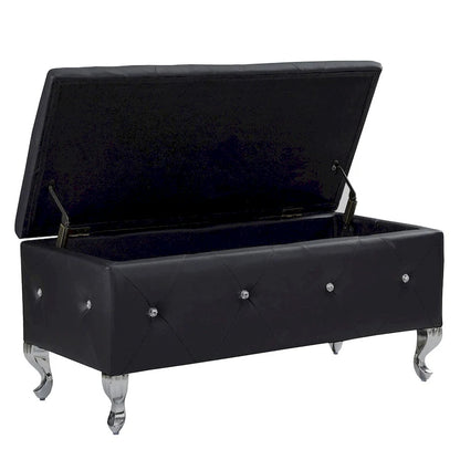 Banc de rangement rembourré pour chambre à coucher, salon, entrée
