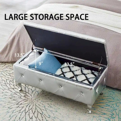 Banc de rangement rembourré pour chambre à coucher, salon, entrée