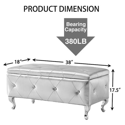Banc de rangement rembourré pour chambre à coucher, salon, entrée