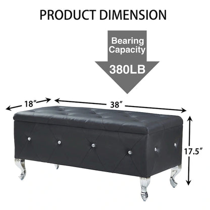 Banc de rangement rembourré pour chambre à coucher, salon, entrée