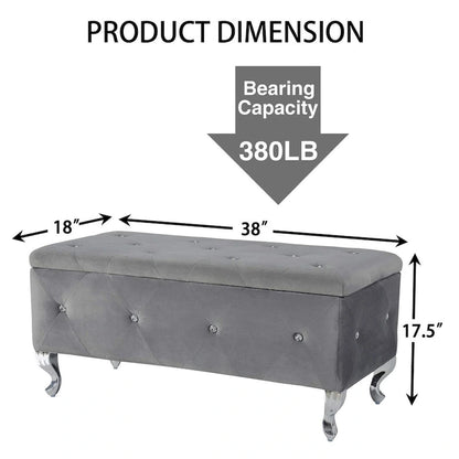 Banc de rangement rembourré pour chambre à coucher, salon, entrée