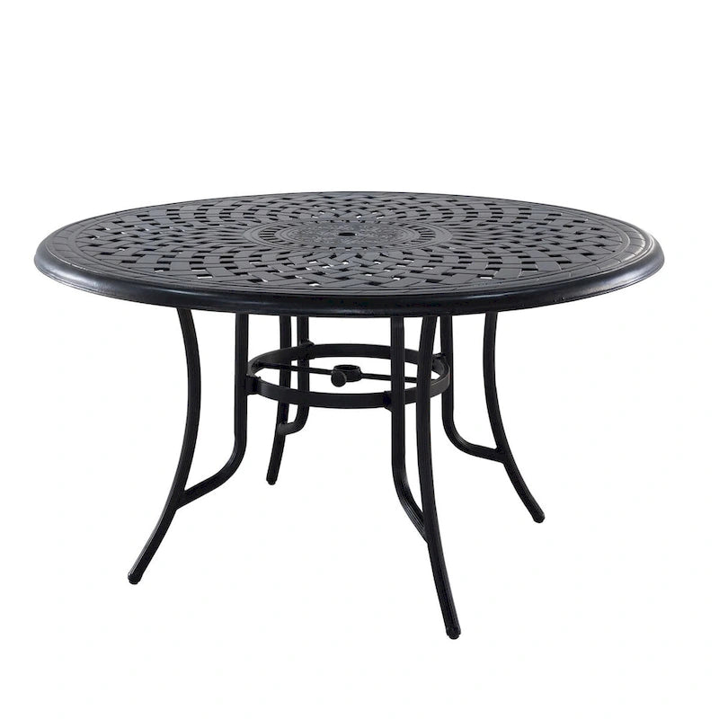 Ensemble de salle à manger d'extérieur 5 pièces en aluminium moulé avec table et chaises