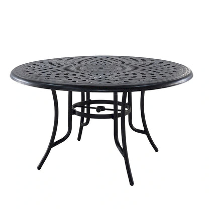 Ensemble de salle à manger d'extérieur 5 pièces en aluminium moulé avec table et chaises