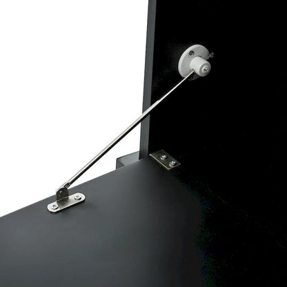 Banc d'entrée de 120 cm avec porte-manteau, coussin et 4 crochets robustes pour couloir, entrée, salon