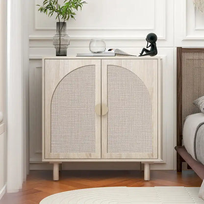 Organisateur de garde-manger en bois à 2 portes avec tablettes réglables, armoire de rangement pour chambre, salon, cuisine