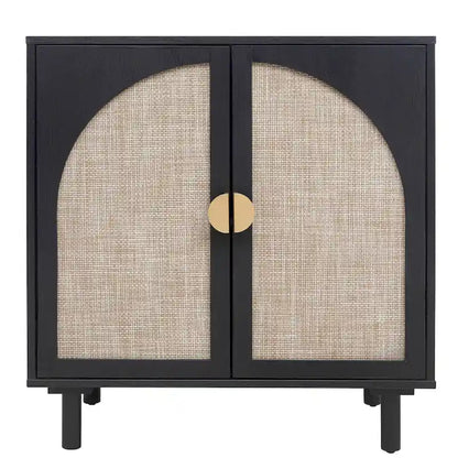 Organisateur de garde-manger en bois à 2 portes avec tablettes réglables, armoire de rangement pour chambre, salon, cuisine
