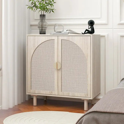 Organisateur de garde-manger en bois à 2 portes avec tablettes réglables, armoire de rangement pour chambre, salon, cuisine