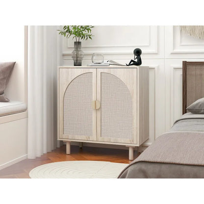 Organisateur de garde-manger en bois à 2 portes avec tablettes réglables, armoire de rangement pour chambre, salon, cuisine
