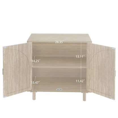 Organisateur de garde-manger en bois à 2 portes avec tablettes réglables, armoire de rangement pour chambre, salon, cuisine